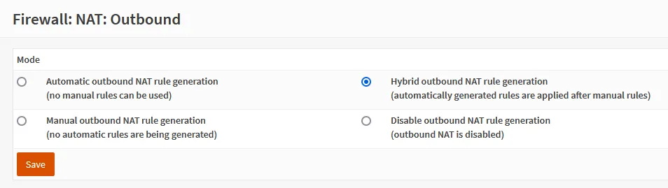 OPNSense outbound NAT